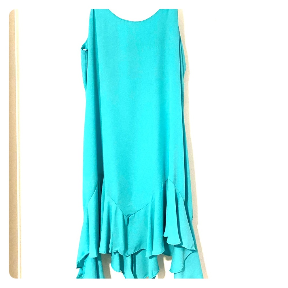 Turquoise green summer dress